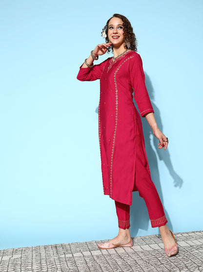 Viscose Festive Salwar Kameez in Blue with Embroidered work