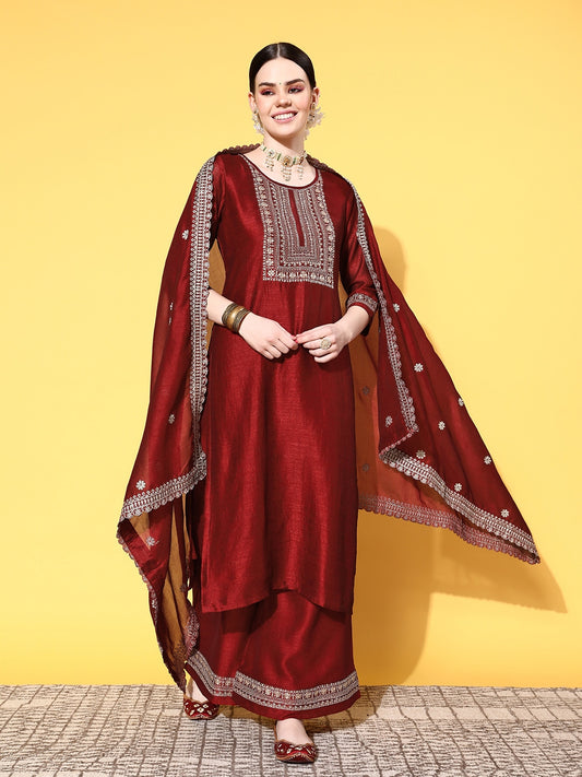 Womens & Girls Womens Festive Ethnic Kurta Palazzo Set